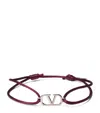 Valentino V Logo Slim Adjustable Bracelet In Red