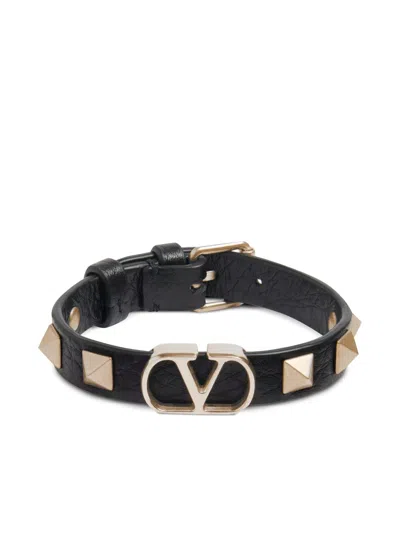 Valentino Garavani Vlogo Signature Bracelet In Black