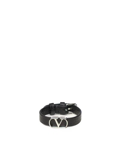 Valentino Garavani Vlogo Signature Bracelet In Black
