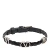 Valentino Garavani Vlogo Signature Bracelet In Braided Calfskin In Black