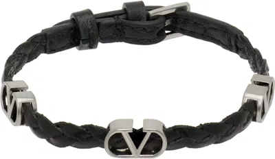 Valentino Garavani Vlogo Signature Bracelet In Black