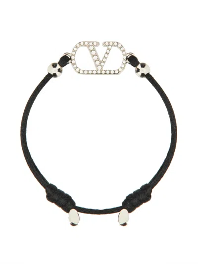 Valentino Garavani Vlogo Signature Bracelet In Black