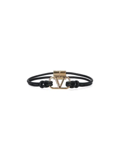 Valentino Garavani Valentino Vlogo Signature Bracelet In Black