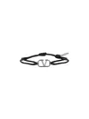 Valentino Vlogo Signature Cord Bracelet In Black  