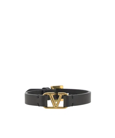 Valentino Garavani Valentino Vlogo Signature Bracelet In Black