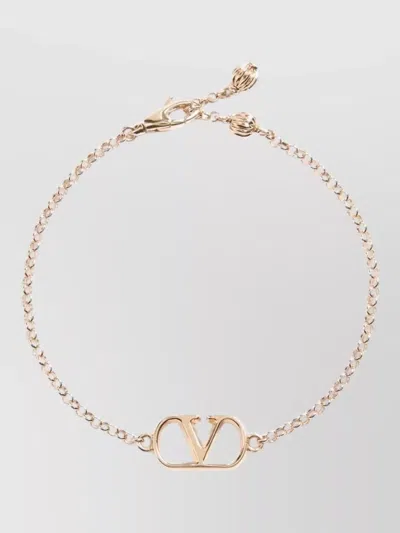 Valentino Garavani Vlogo Signature Bracelet Cable Chain Extender In Gold