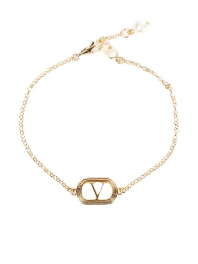 Valentino Garavani Vlogo Signature Bracelet In Gold