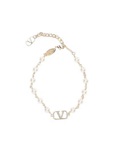 Valentino Garavani Vlogo Signature Bracelet In Gold