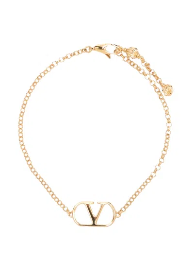 Valentino Garavani Vlogo Signature Metal Bracelet In Transparent