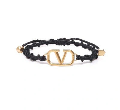 Valentino Garavani Valentino Vlogo Signature Bracelet In Black