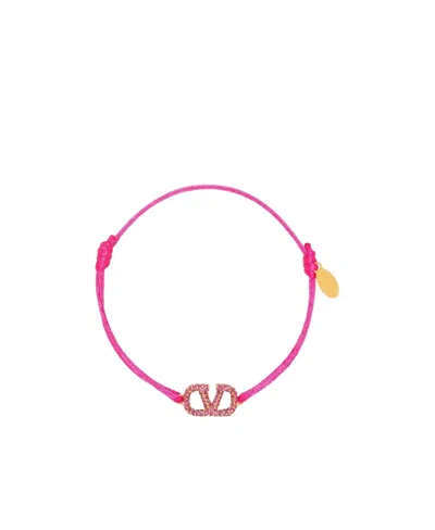 Valentino Garavani Vlogo Signature Bracelet In Pink
