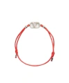 Valentino Garavani Vlogo Signature Cotton Bracelet In Red
