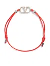 Valentino Garavani Vlogo Signature Cotton Bracelet In Red