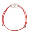 Valentino Garavani Vlogo Signature Cotton Bracelet In Red
