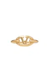 Valentino Garavani Vlogo Metal Moon Bangle Woman Gold L In Yellow