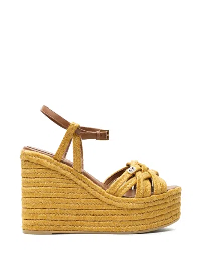 Valentino Garavani Valentino Vlogo Signature Bribri Raffia Espadrille In Gold