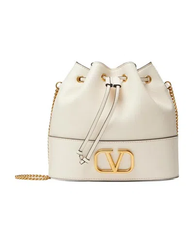 VALENTINO GARAVANI VALENTINO VLOGO SIGNATURE DRAWSTRING MINI BUCKET BAG