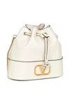 Valentino Garavani Vlogo Signature Leather Mini Bag In White