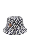 Valentino Toute La V Wool Fisherman Hat In Blue