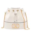 Valentino Chain Bucket Bag Gold-tone Hardware In White