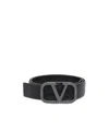 Valentino Vlogo Signature Buckle Belt In Black
