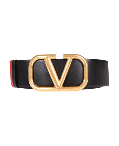 Valentino Garavani Vlogo Signature Buckle Leather Belt In Multicolor