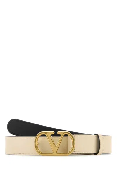 Valentino Garavani Valentino Vlogo Signature Buckled Belt In White