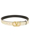 Valentino Garavani Valentino Vlogo Signature Buckled Belt In White
