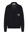Valentino Wollcardigan Frau Marineblau Xs In Black