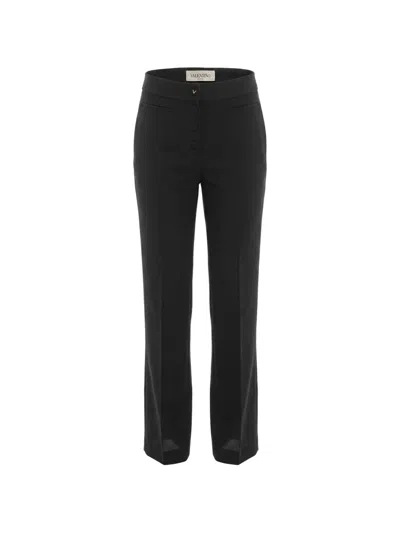 Valentino Vlogo Signature Button-fastening Trousers In Black