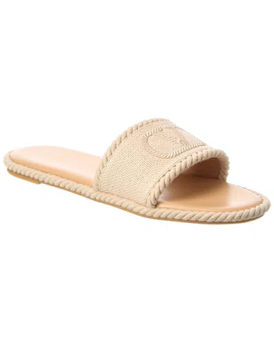 Valentino Garavani Valentino Vlogo Signature Canvas & Leather Sandal In Neutral