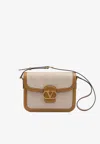 Valentino Vlogo Signature Canvas Shoulder Bag In Beige