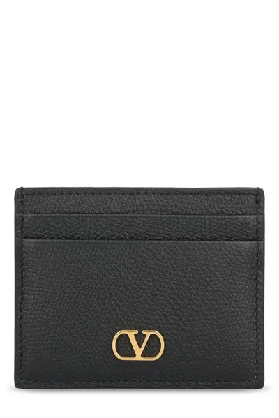 Valentino Garavani Valentino Vlogo Signature Card Case In Black