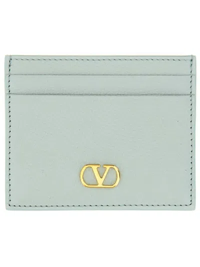 Valentino Garavani "vlogo Signature" Card Holder In Green