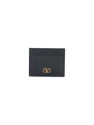 Valentino Garavani Vlogo Card Holder In Black
