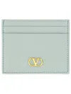 Valentino Garavani Vlogo Signature Card Holder In Gray