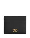 Valentino Vlogo Signature Card Holder In Gold