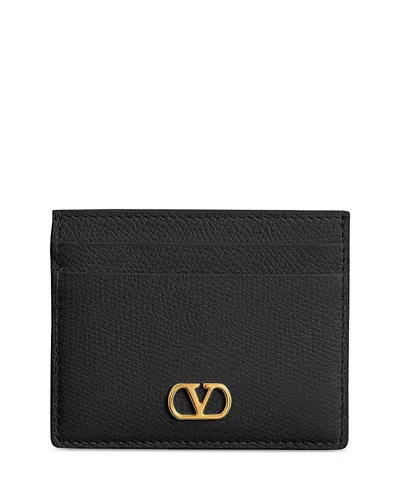 Valentino Garavani Vlogo Signature Card Holder In Black