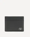Valentino Garavani Vlogo Signature Garnet Calfskin Card Holder Accessories In Black