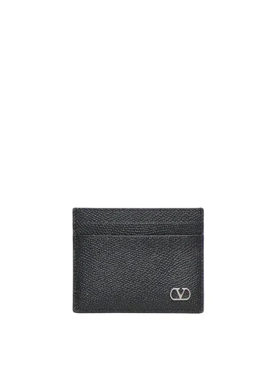Valentino Garavani Vlogo Signature Card Holder In Black
