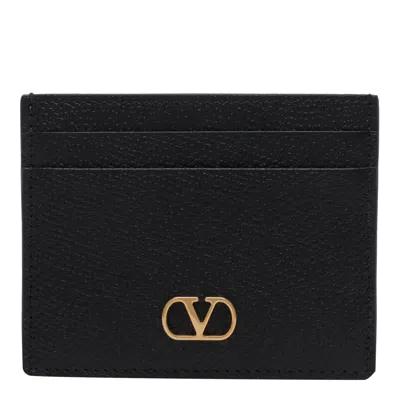 Valentino Garavani Vlogo Signature Card Holder In Black