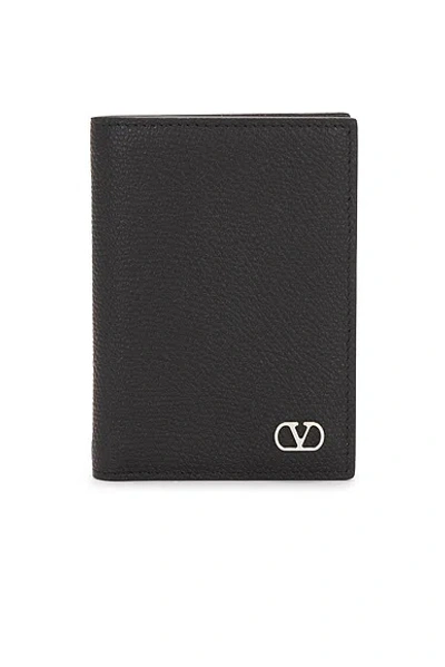 Valentino Garavani Vlogo Signature Card Holder In Black