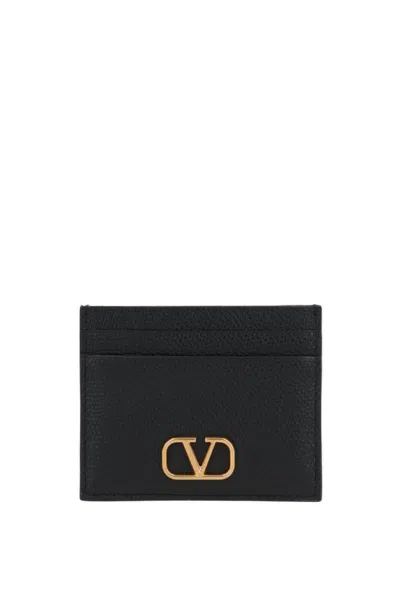 Valentino Garavani Valentino Vlogo Signature Card Holder In Black