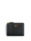 Valentino Vlogo Signature Card Holder In Black