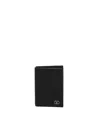 Valentino Garavani Vlogo Signature Card Holder In Granate Calfskin In Black