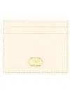 Valentino "vlogo Signature" Card Holder In Ivory