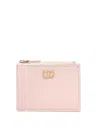 Valentino Vlogo Signature Card Holder In Nude