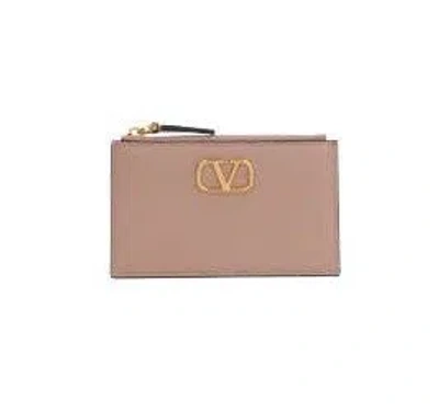 Valentino Garavani Valentino Vlogo Signature Card Holder In Pink