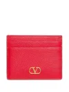 Valentino Vlogo Signature Card Holder In Brown