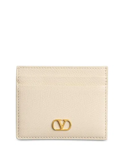 Valentino Garavani Vlogo Signature Card Holder In White